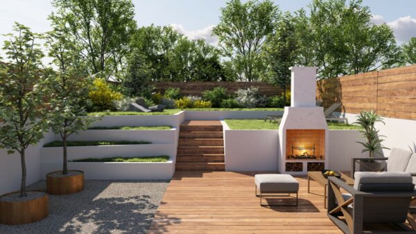 Volcanic Garden Fireplace barbecue – medium model