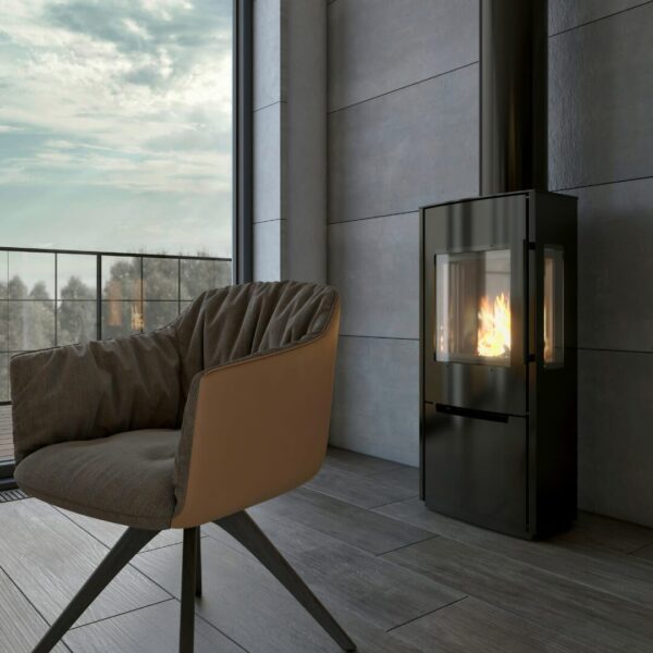 Wood burning stove SG3 - external house - chimney and stove package